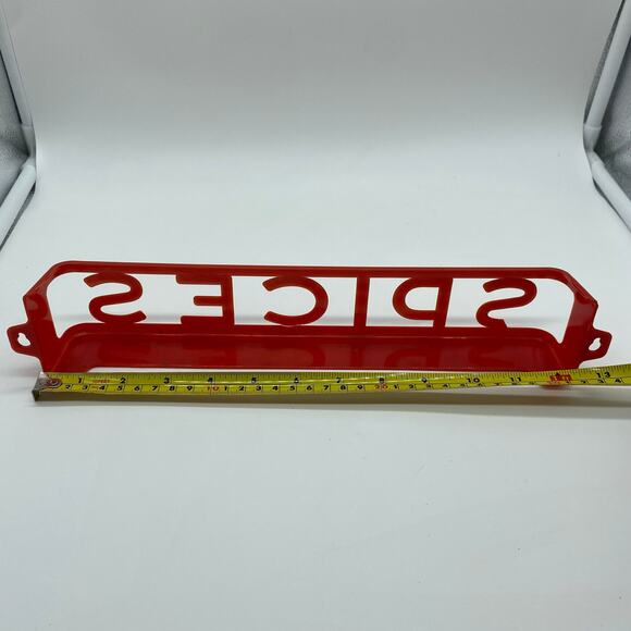 Lustro-Ware Red SPICES Hanging Wall Spice Rack Plastic Mid Century Kitschy Retro - Picture 6 of 8